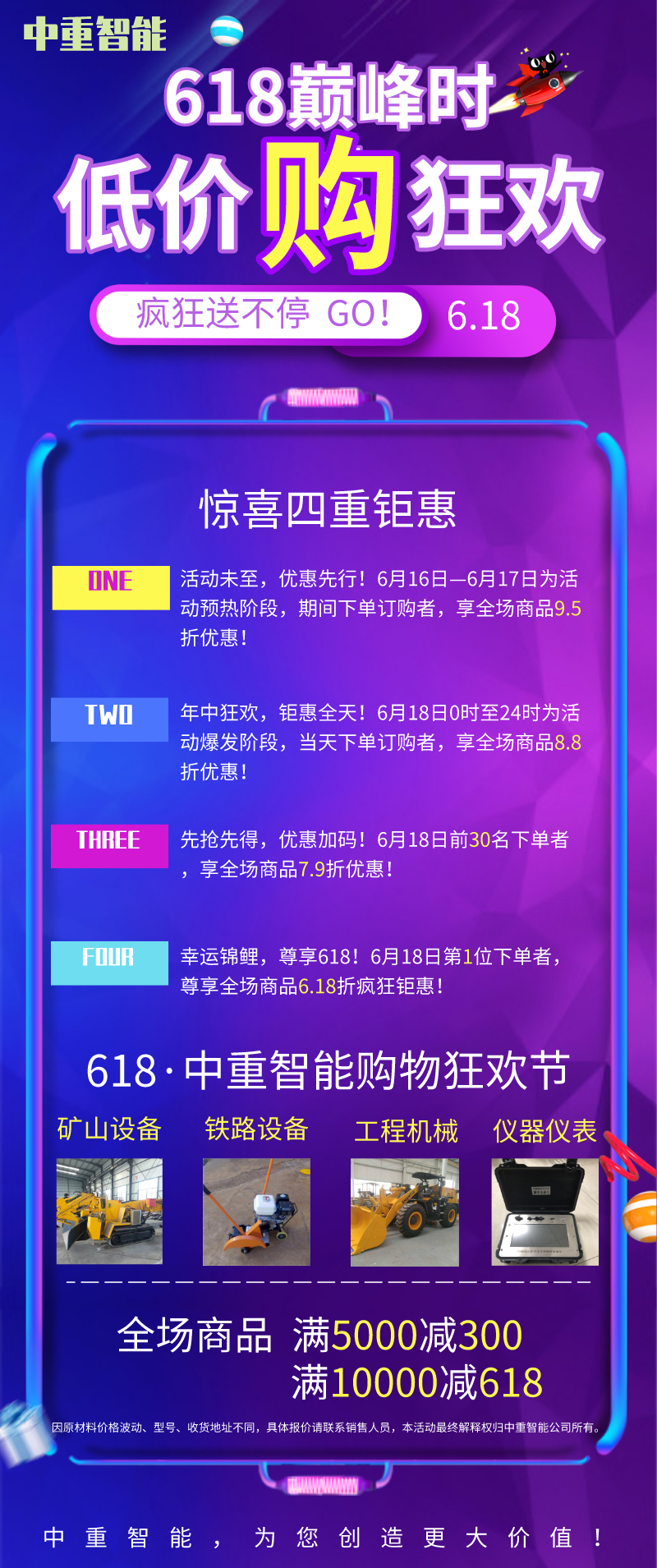 中重智能618活動大促銷！